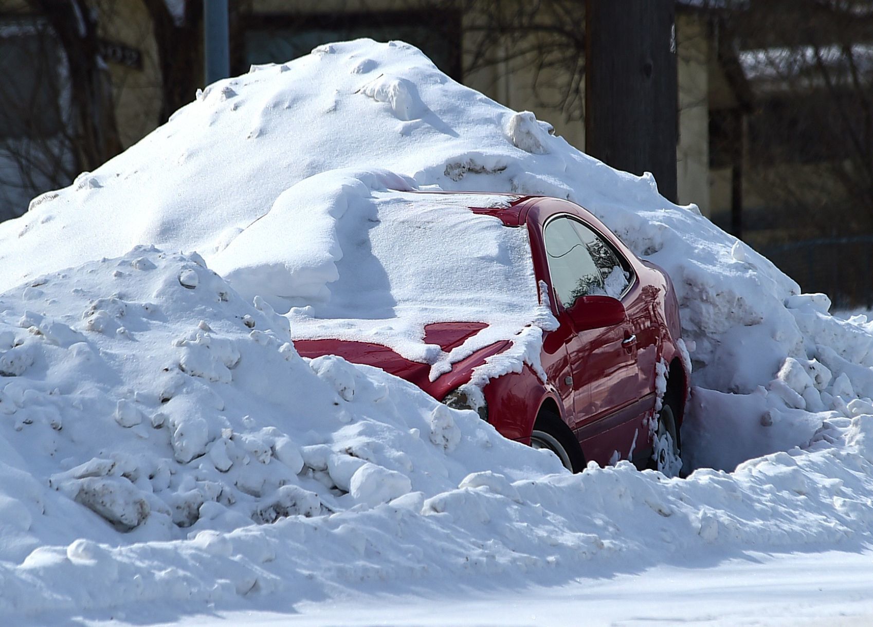 Snowy car